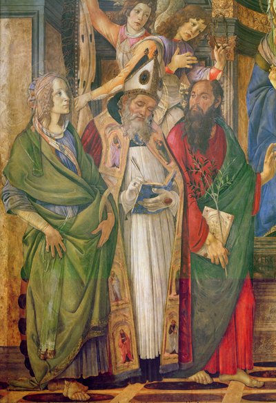 Der Altar von Sankt Barnabas (Detail) von Sandro Botticelli